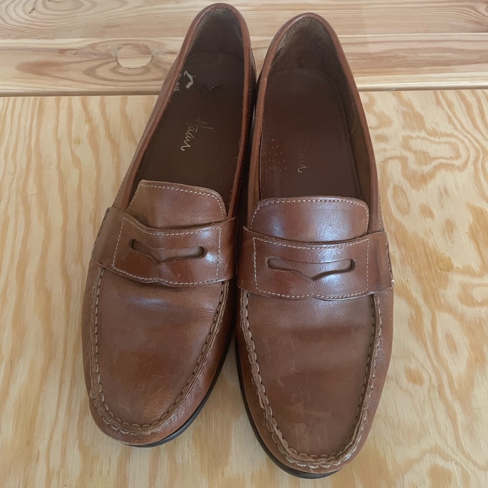 Cole Haan coñac penny loafers size 10